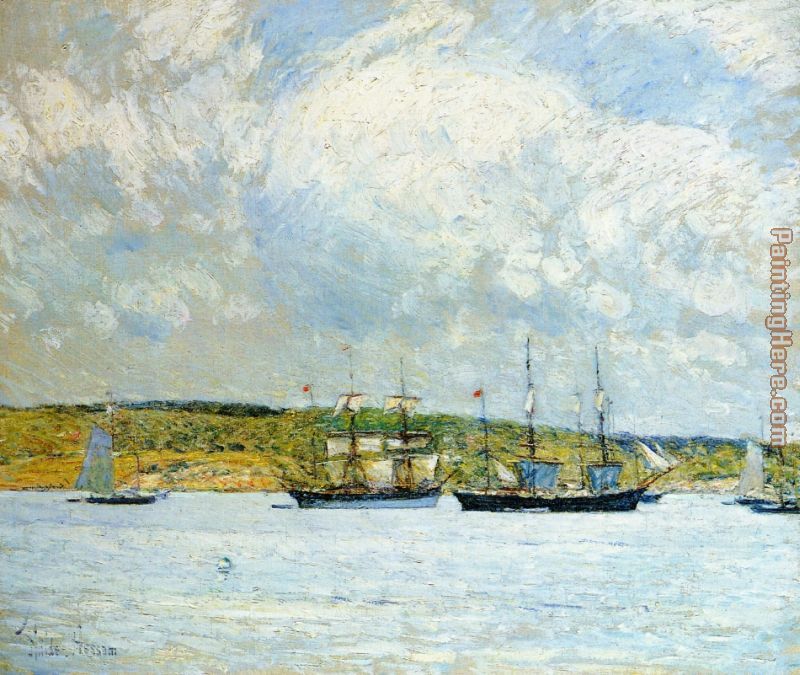 A Parade of Boats painting - childe hassam A Parade of Boats art painting